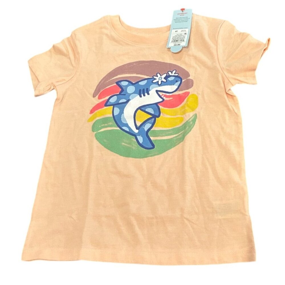 NEW 2T Shark with Star Eyes Short Sleeved Shirt from Cat & Jack